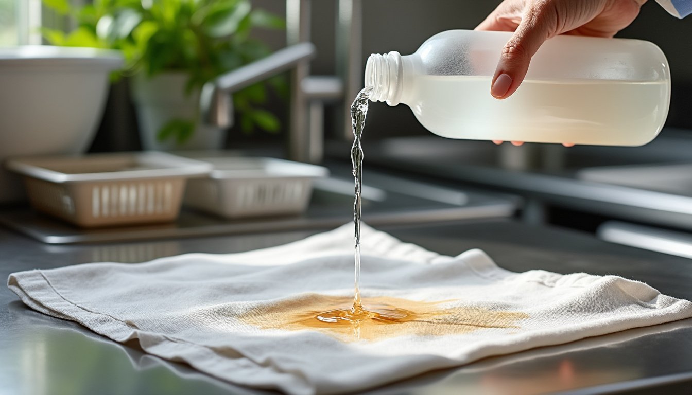 Astuces d’entretien : l’usage du vinaigre blanc permet-il réellement de rattraper un linge de restauration déteint ?