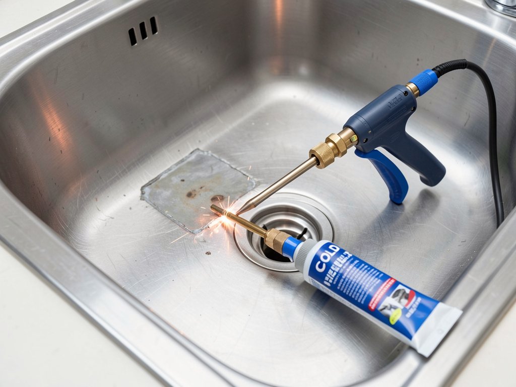 Kit réparation évier inox : soudure TIG ou cold weld, que choisir ?